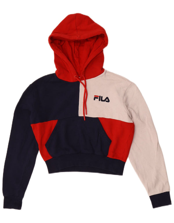Fila Jersey con capucha extragrande para mujer UK 6 XS Multicolor Colorblock