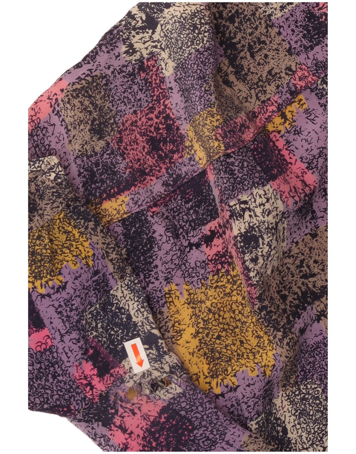 VINTAGE Vestido recto para mujer Reino Unido 16 Gran cheque multicolor