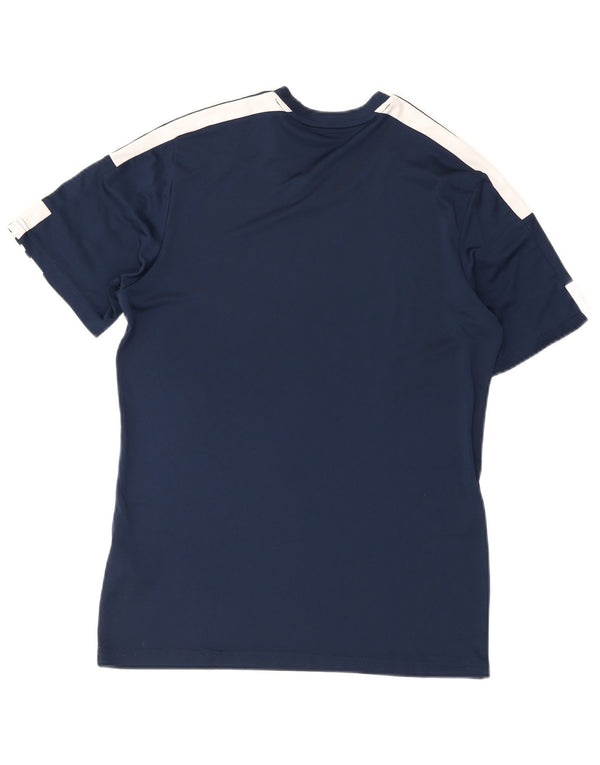 Adidas Mens Aeroready Graphic T-Shirt Top Medium Navy Blue Colourblock