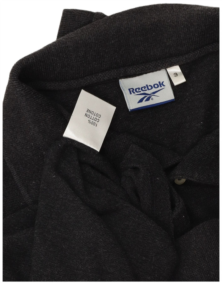 Polo Reebok Hombre Grande Gris Algodón