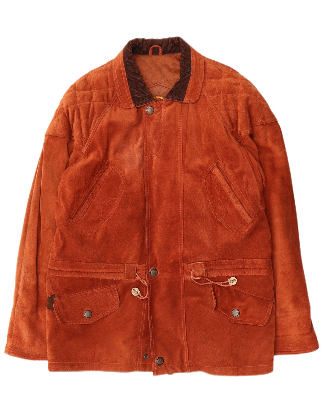 Chaqueta de ante vintage para hombre IT 48 ante marrón medio