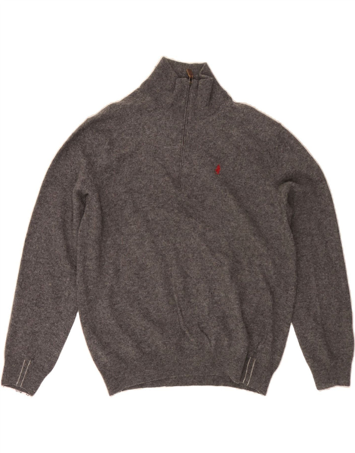 MARLBORO CLASSICS Womens Zip Neck Jumper Sweater UK 18 XL Grey Vintage Marlboro Classics and Second-Hand Marlboro Classics from Messina Hembry 