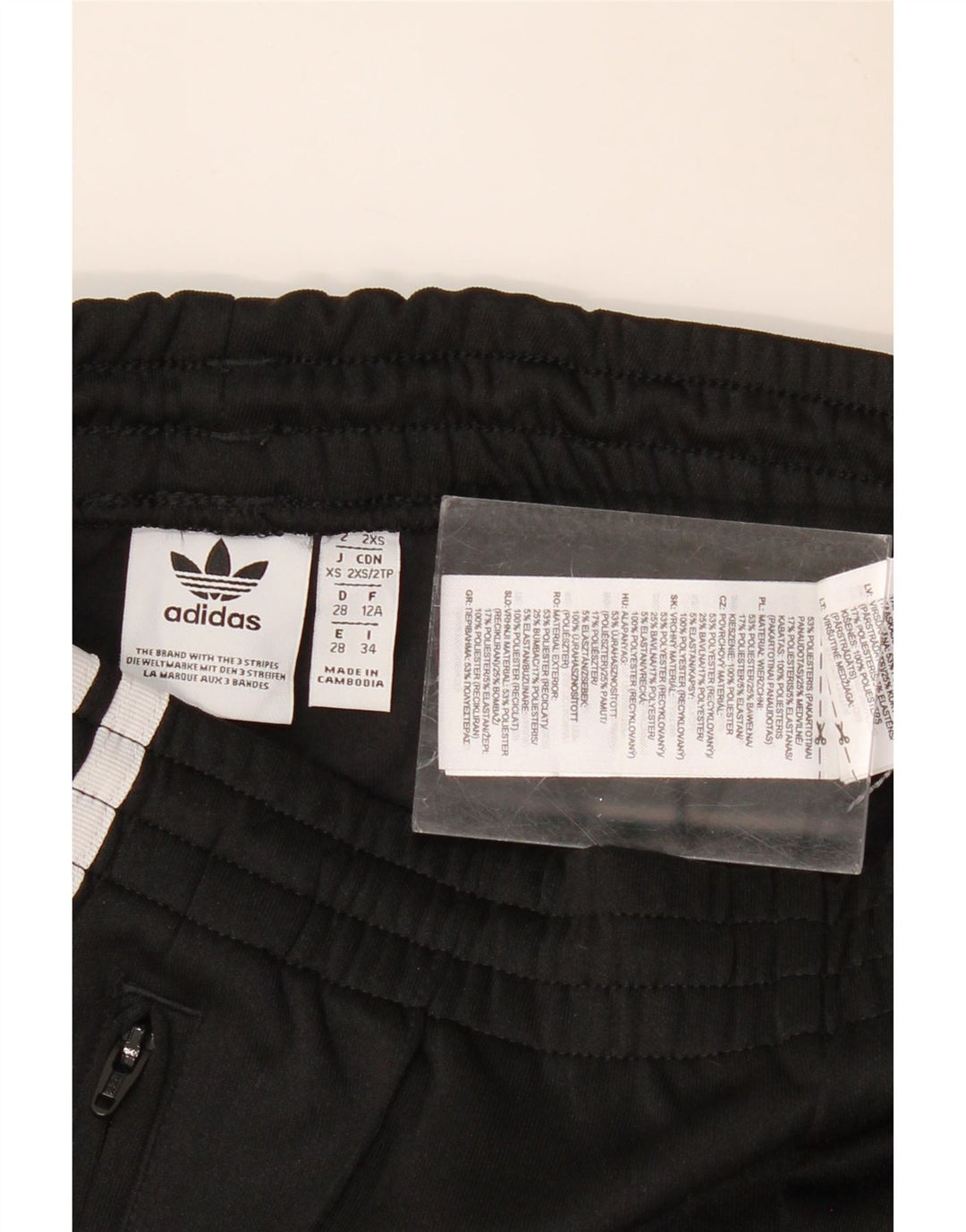 ADIDAS Pantalón Chándal Niña 11-12 Años Negro Algodón