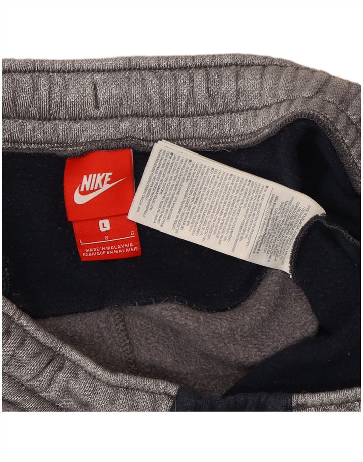 Nike - Pantalones cortos deportivos para hombre (talla grande), color gris, algodón