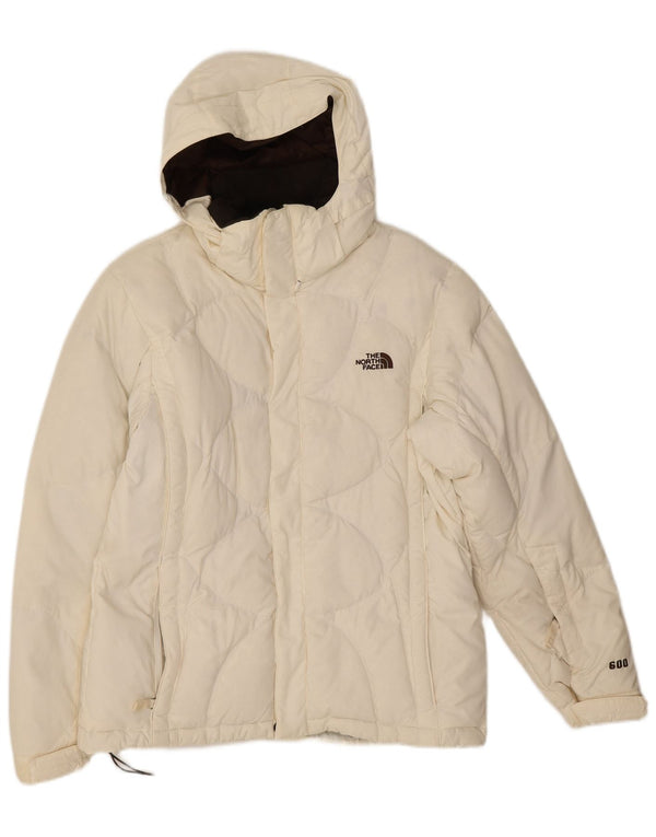 The North Face Chaqueta acolchada con capucha para mujer UK 44 Medium White Nylon