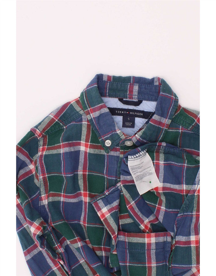 Tommy Hilfiger Camisa para niño 4-5 años Azul Cuadros Algodón