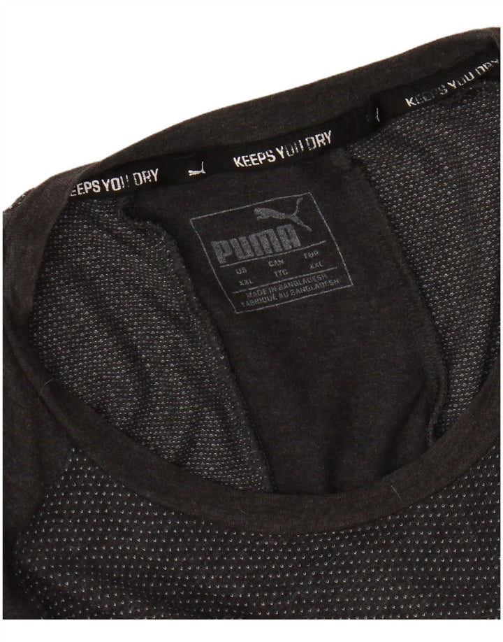 PUMA Camiseta gráfica para hombre Top 2XL Gris Colorblock