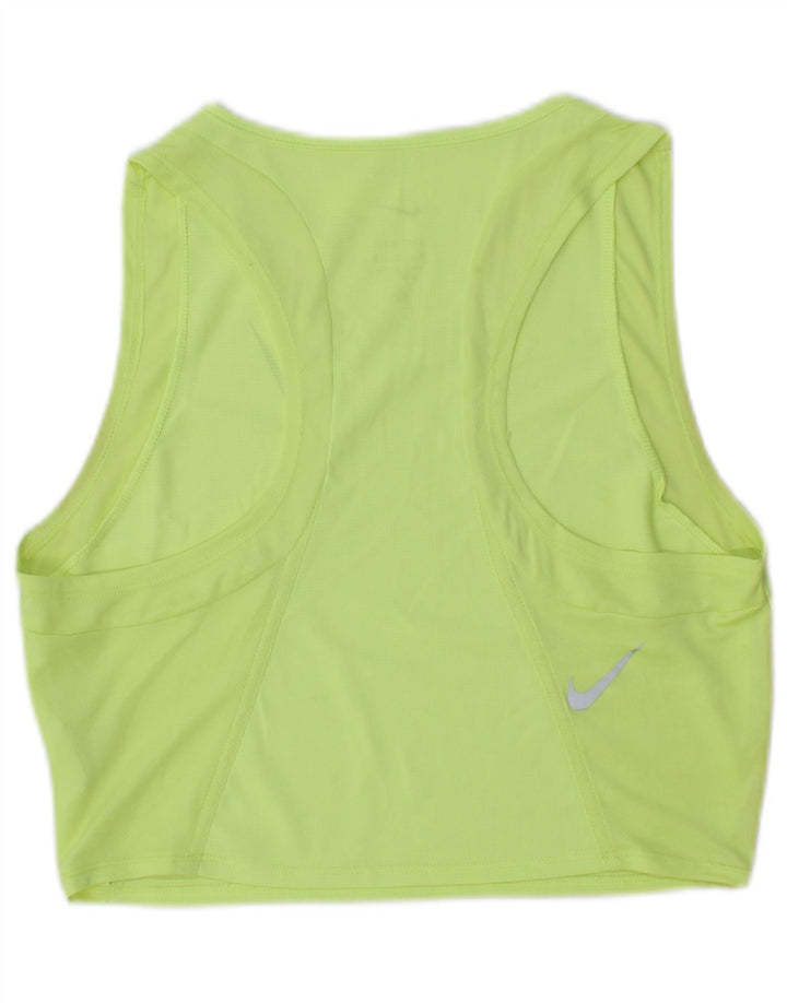 Nike Mujer Dri Fit Crop Chaleco Top UK 12 Verde Medio