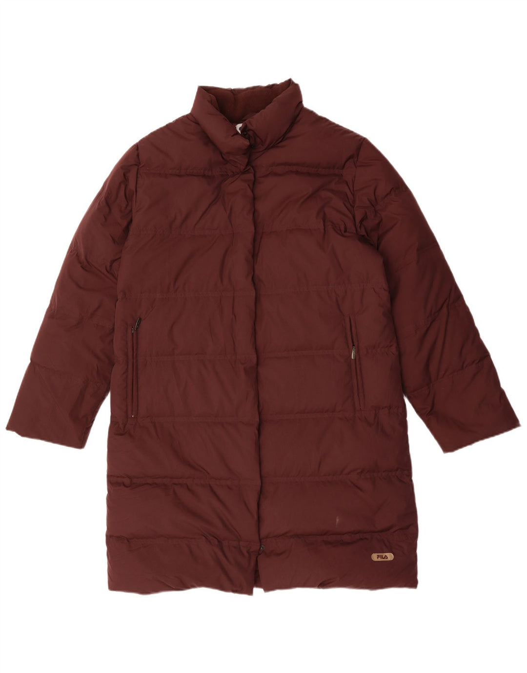 Fila Abrigo acolchado extragrande para mujer UK 44 Poliéster burdeos medio