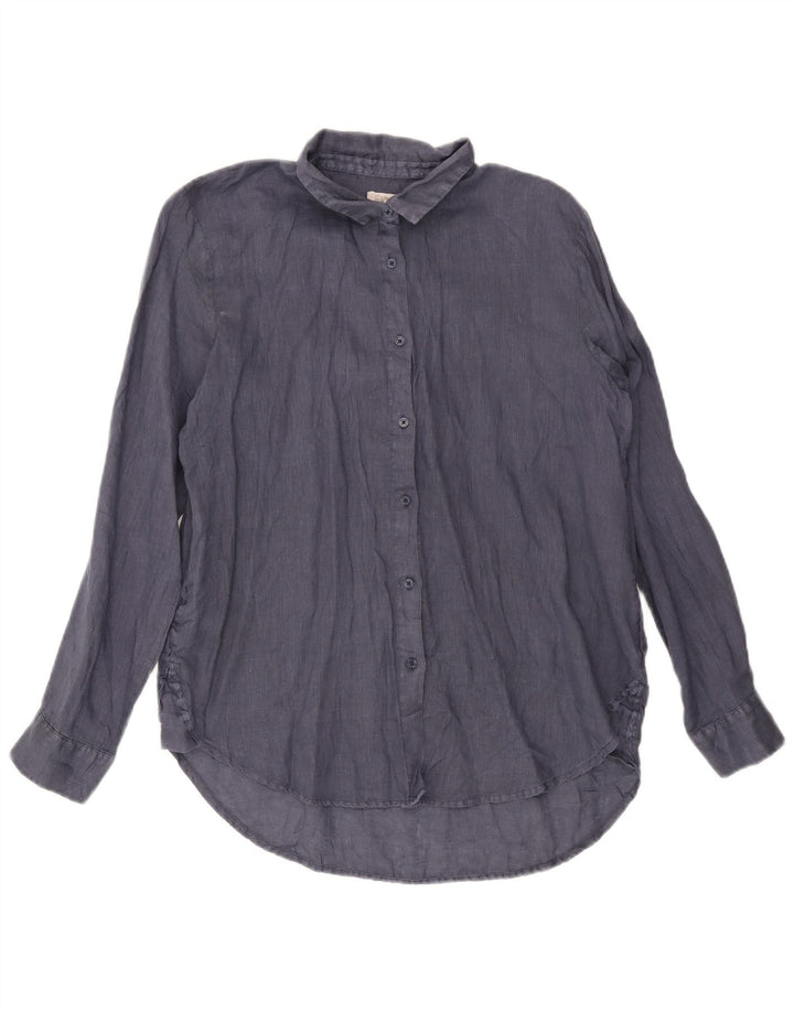 Dack's Camisa para mujer Reino Unido 46 Grande Lino azul marino