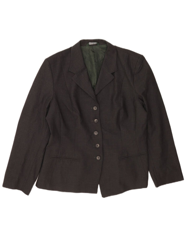 Laura Ashley Chaqueta Blazer de 5 Botones para Mujer UK 40 XL Lana Gris