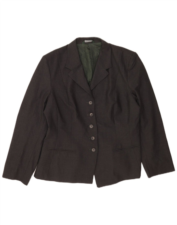 Laura Ashley Chaqueta Blazer de 5 Botones para Mujer UK 40 XL Lana Gris