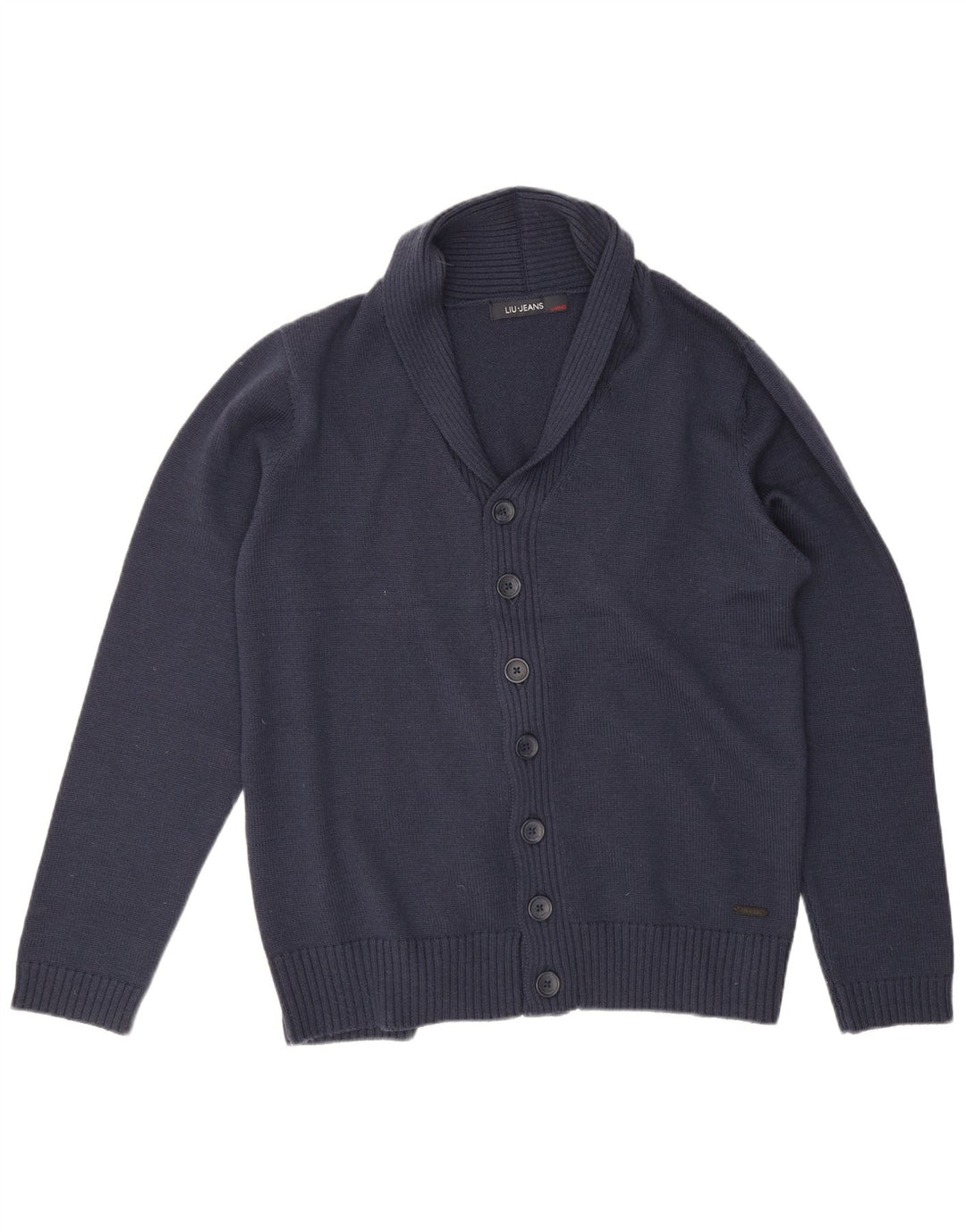 LIU JO Cárdigan para Hombre XL Lana Azul Marino
