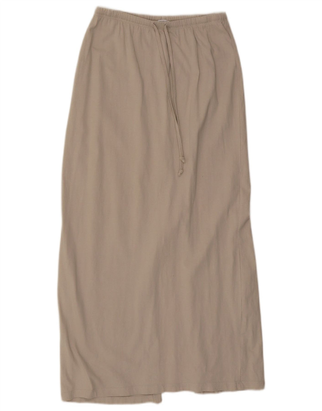 Zara Mujer Maxi Falda Pequeña W26 Algodón Beige