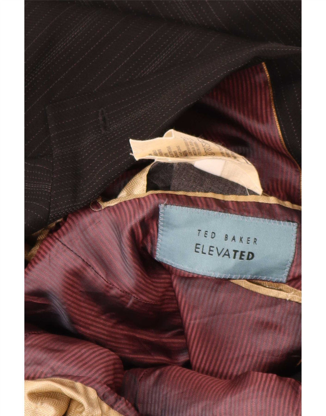 Ted Baker Chaqueta tipo blazer de 2 botones para hombre UK 38 Mediana Lana virgen a rayas negras