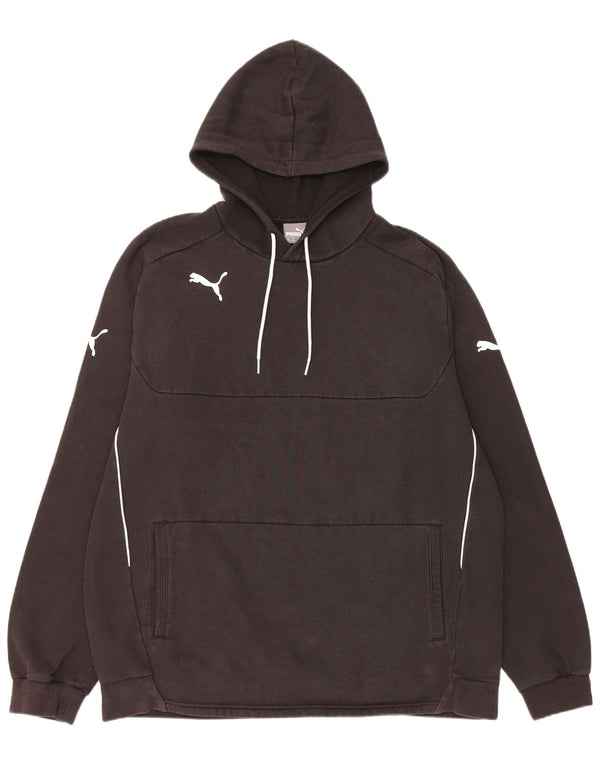 Puma - Sudadera con capucha para hombre, talla 2XL, algodón negro