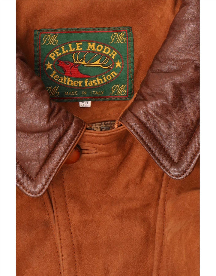Pelle Moda Chaqueta de cuero para hombre IT 52 XL Marrón