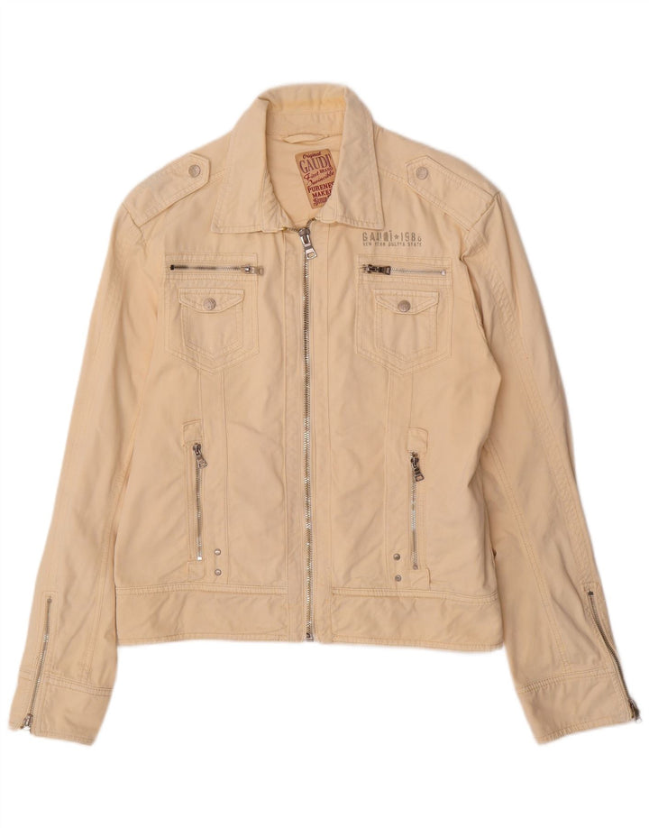 GAUDI Womens Utility Jacket UK 16 Large Beige
