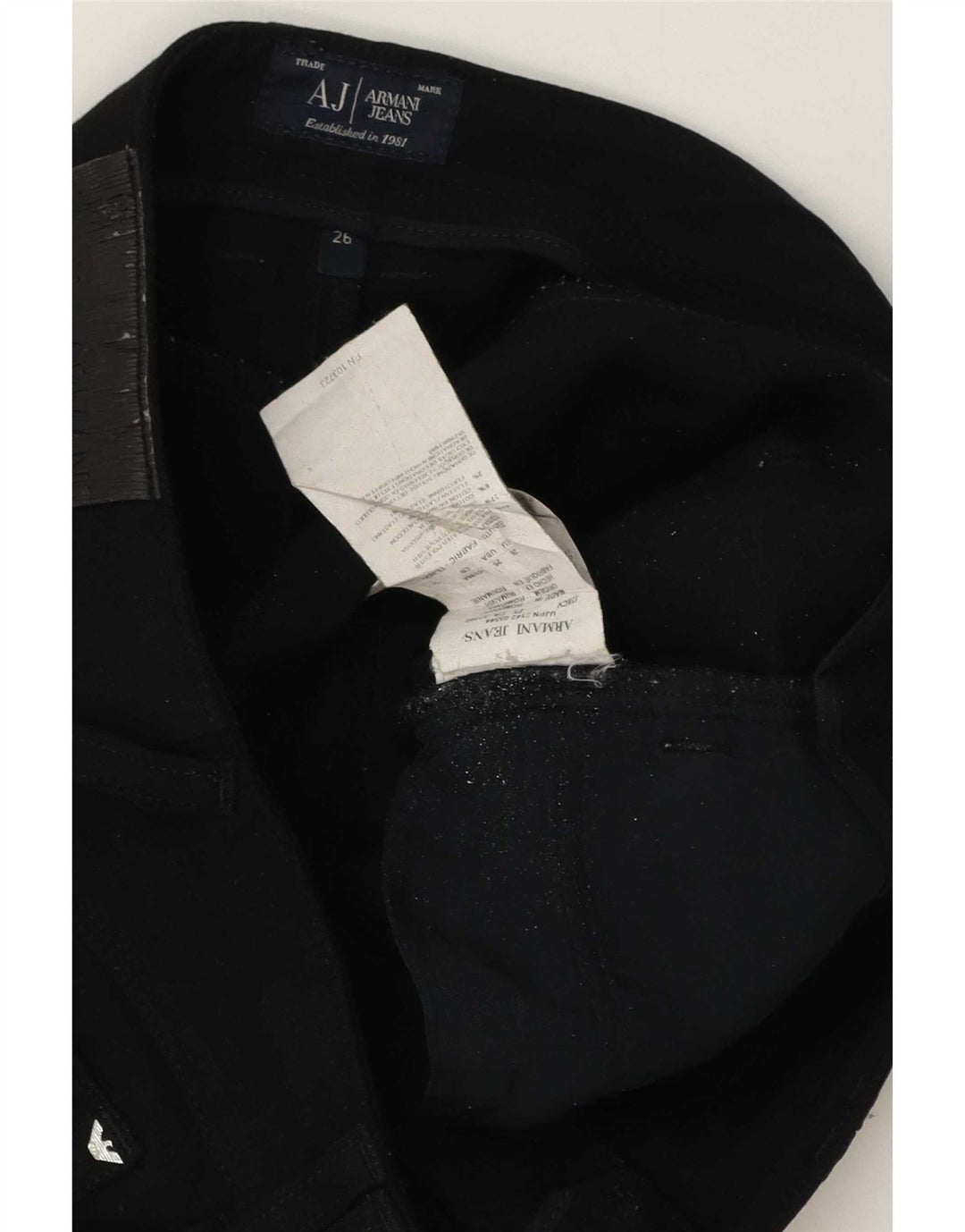 Jeans Ajustados Armani Mujer W26 L31 Poliéster Negro