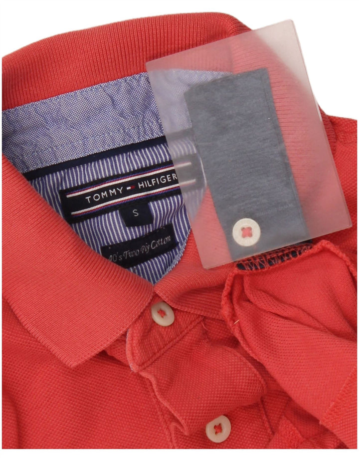 Tommy Hilfiger Polo para hombre pequeño de algodón rojo