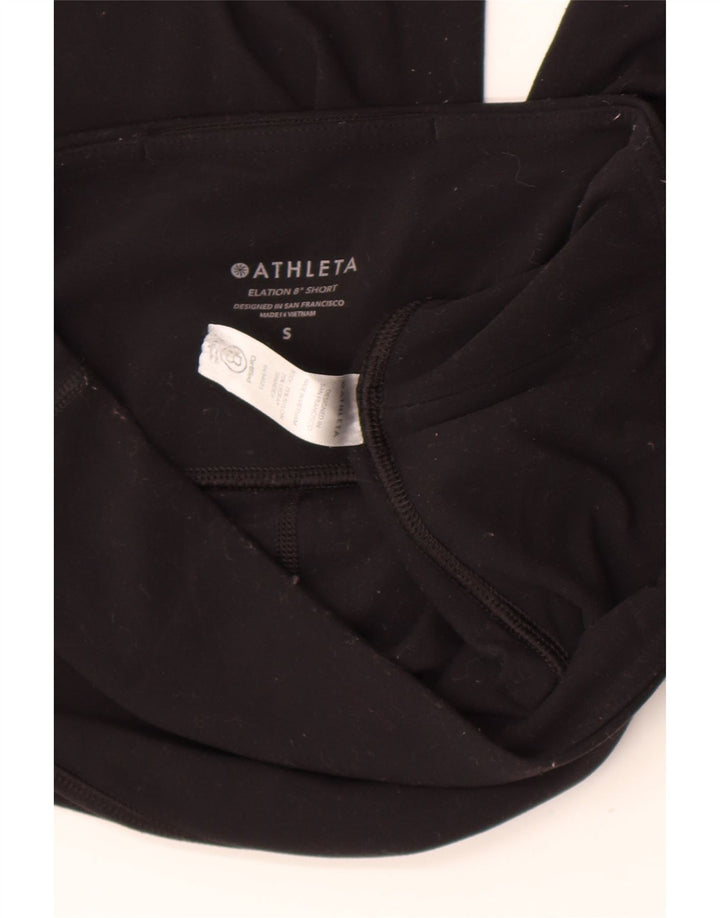 Athleta Pantalones cortos deportivos para mujer UK 8 Small Nylon negro