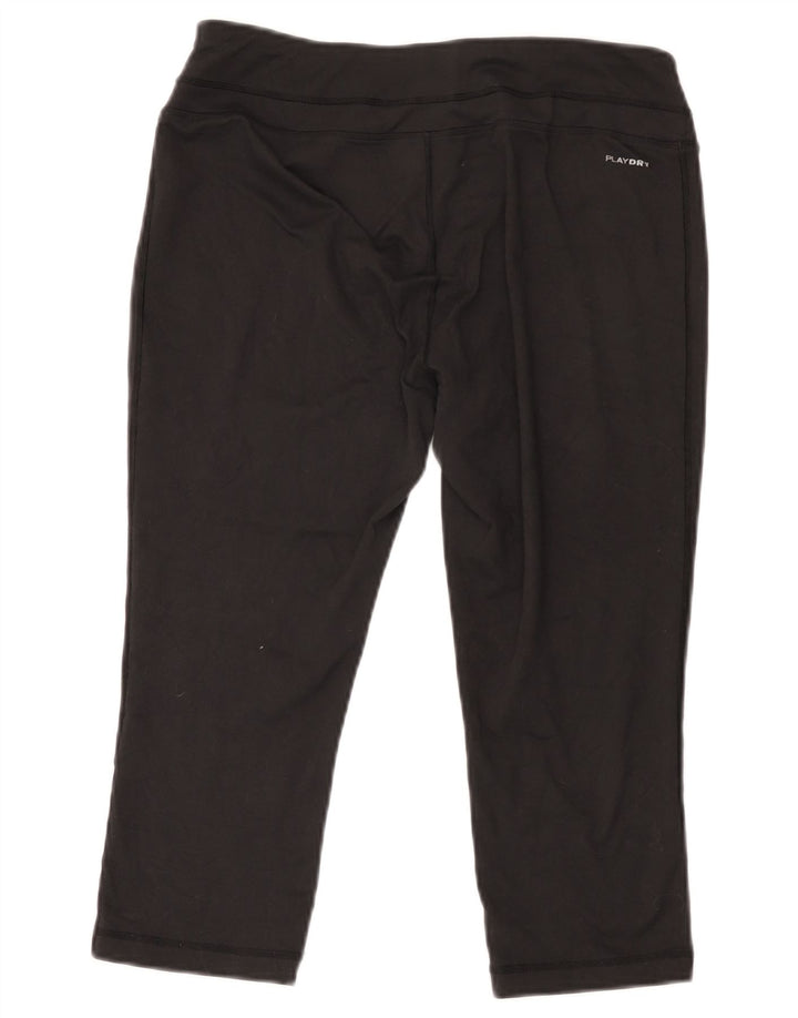 REEBOK Leggings Capri para Mujer UK 44 Grande Poliéster Negro