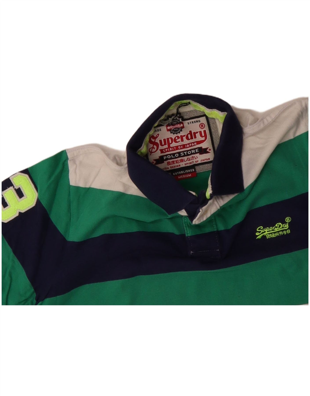 SUPERDRY Polo gráfico de hombre de algodón a rayas multicolor mediano