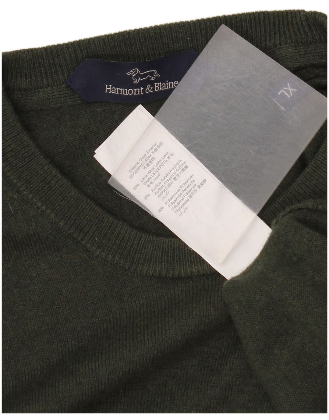 Harmont & Blaine Jersey De Cuello Redondo Hombre XL Lana Verde