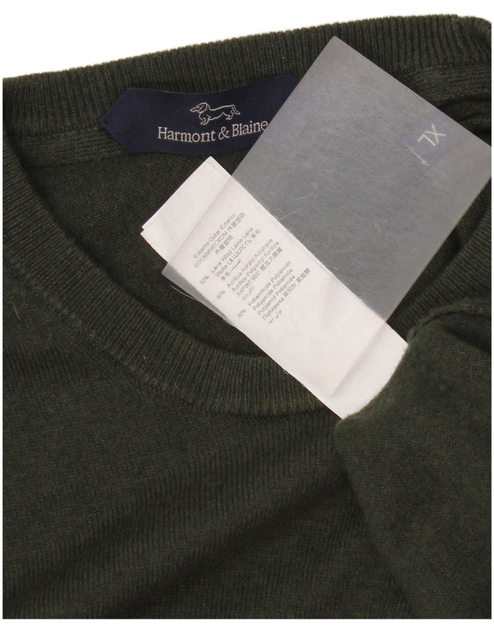 Harmont & Blaine Jersey De Cuello Redondo Hombre XL Lana Verde