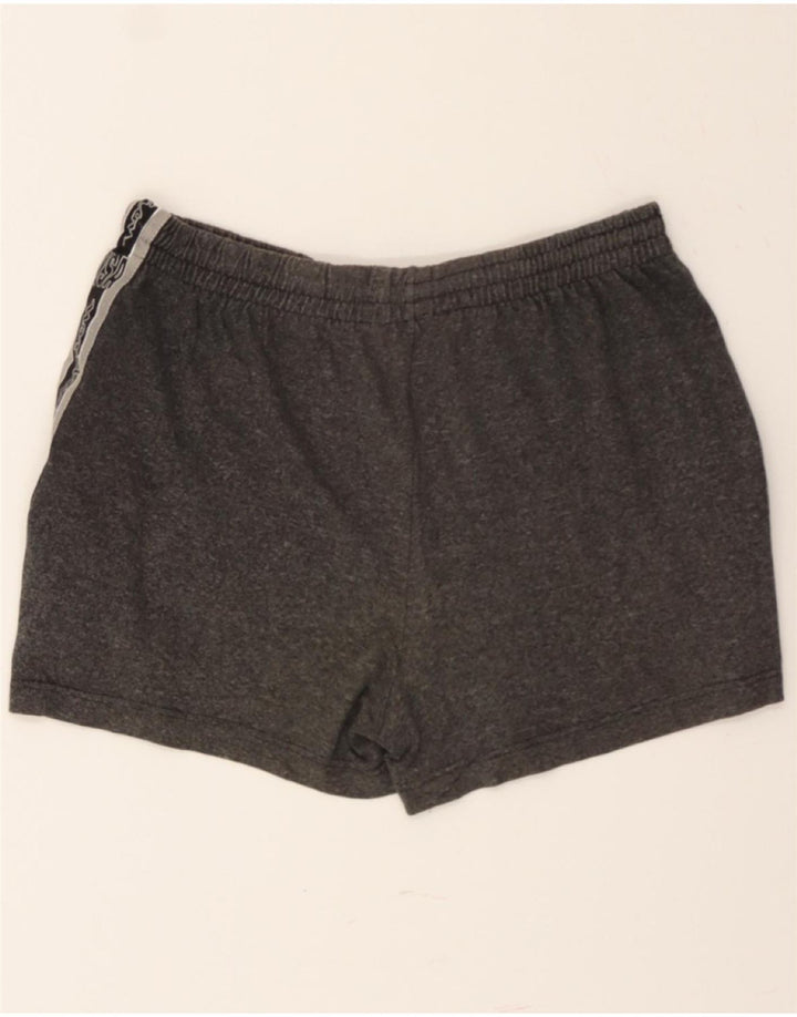 CHAMPION Womens Graphic Sport Shorts UK 14 Medium Grey Flecked Vintage Champion and Second-Hand Champion from Messina Hembry 