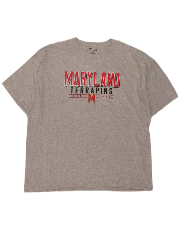 Champion Maryland Terrapins - Camiseta gráfica para hombre, talla 3XL, color gris