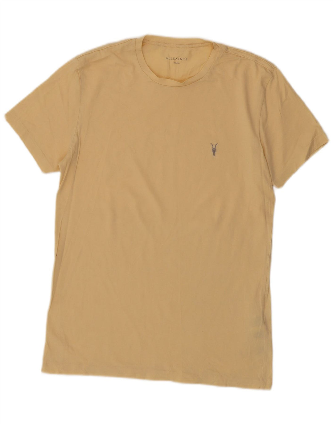 Camiseta All Saints Hombre Top Small Algodón Amarillo