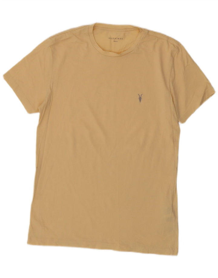 Camiseta All Saints Hombre Top Small Algodón Amarillo