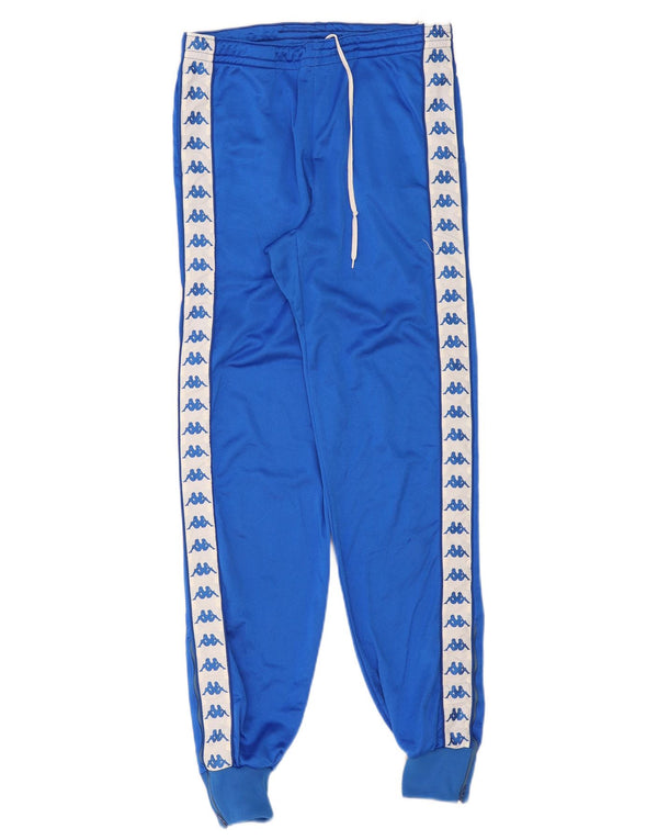 Kappa Hombre Pantalones De Chándal Gráfico Joggers IT 46 Small Blue Colourblock