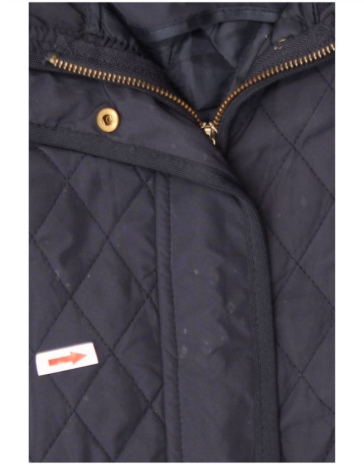 Zara Mujer Chaqueta Acolchada UK 46 Grande Azul Marino