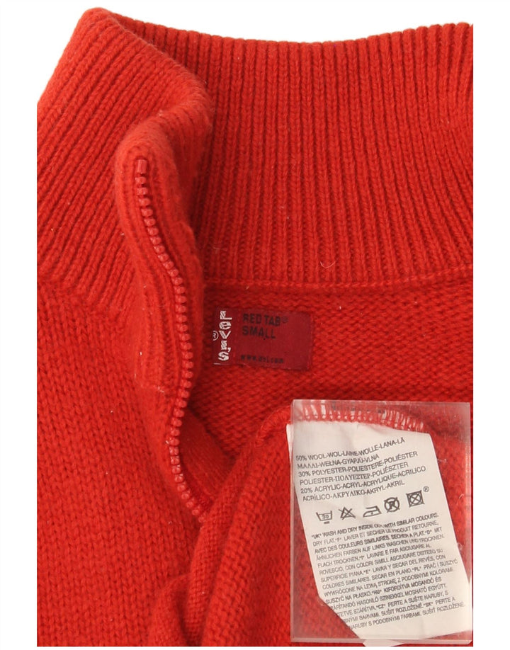 LEVI'S Cárdigan para hombre de lana roja pequeña