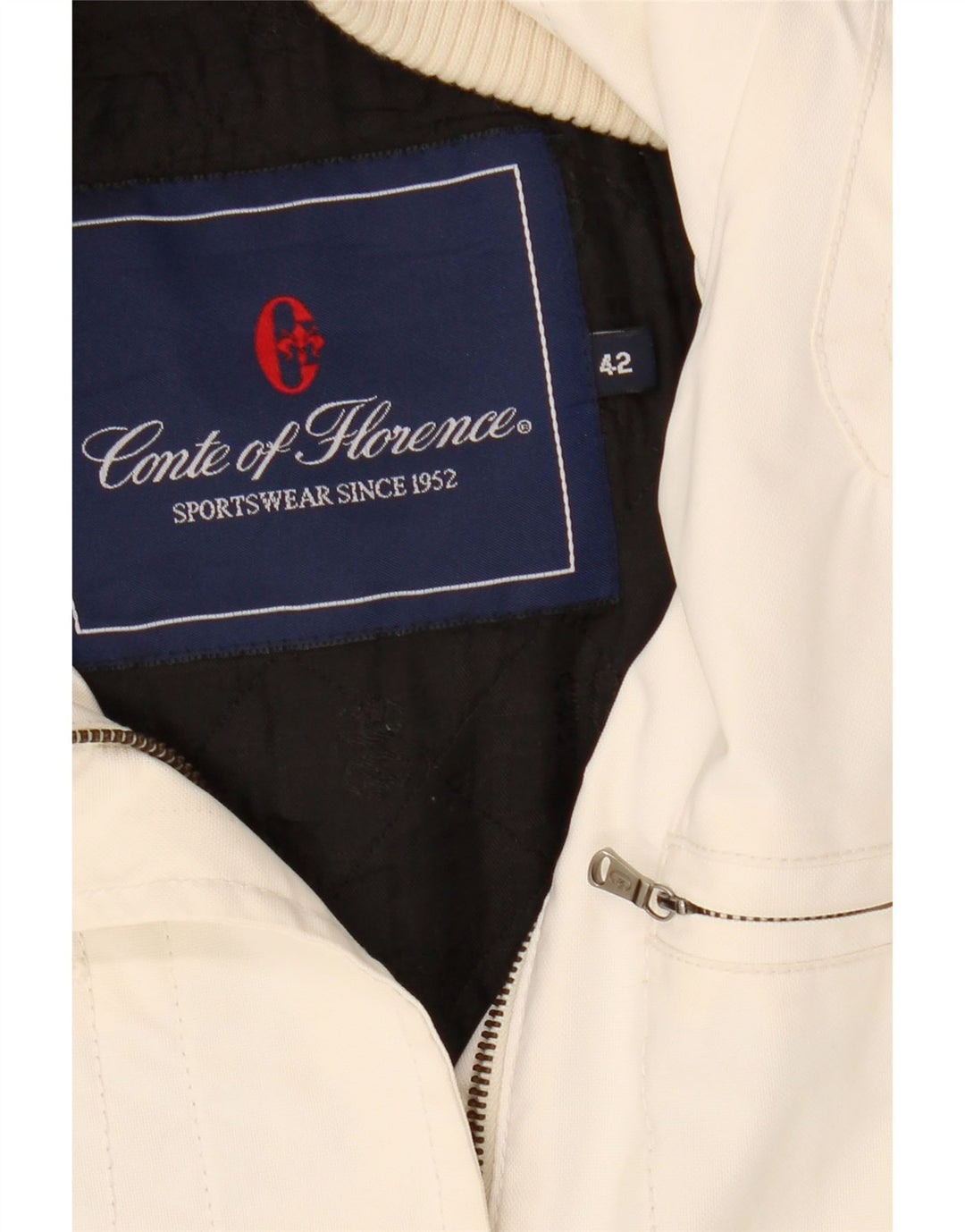 Conte of Florence Chaqueta utilitaria para mujer IT 42 Medium White Nylon