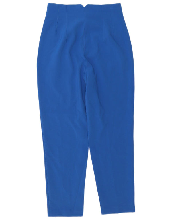 Pantalones casuales cónicos de cintura alta para mujer vintage W28 L27 azul