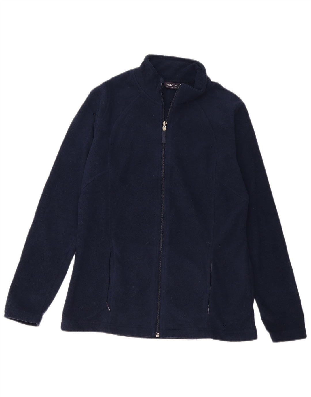 MARKS & SPENCER Chaqueta polar para mujer UK 12 Mediana Azul marino Poliéster