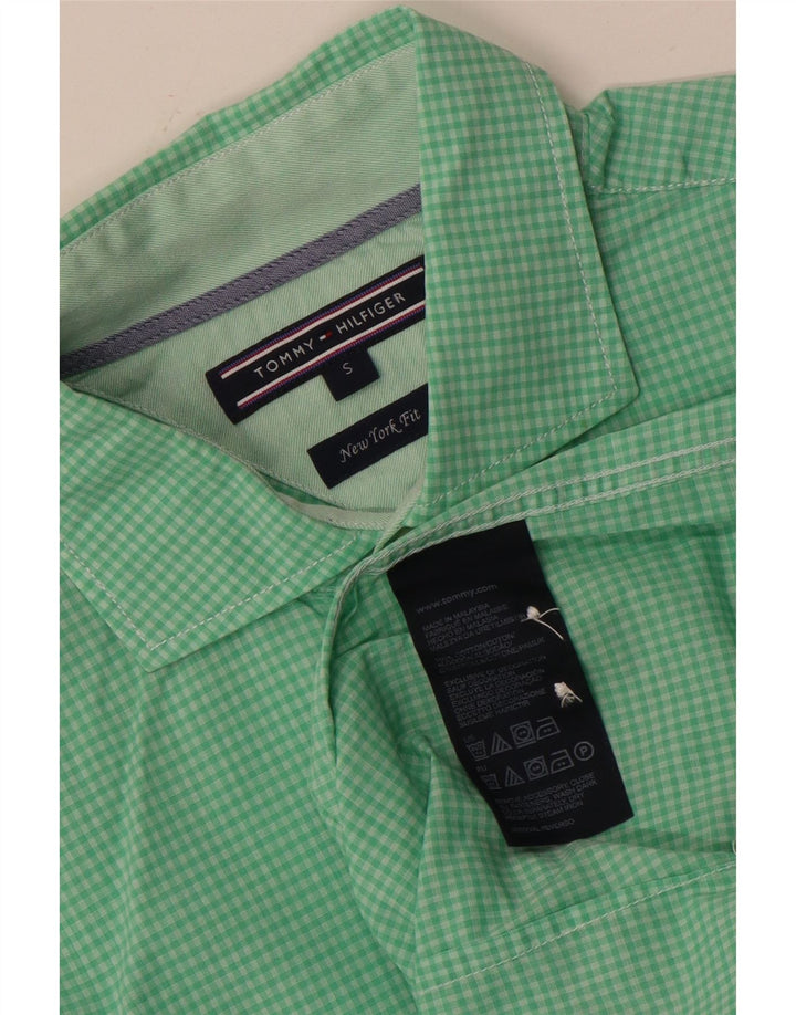 Camisa Tommy Hilfiger Hombre Pequeño Algodón Vichy Verde