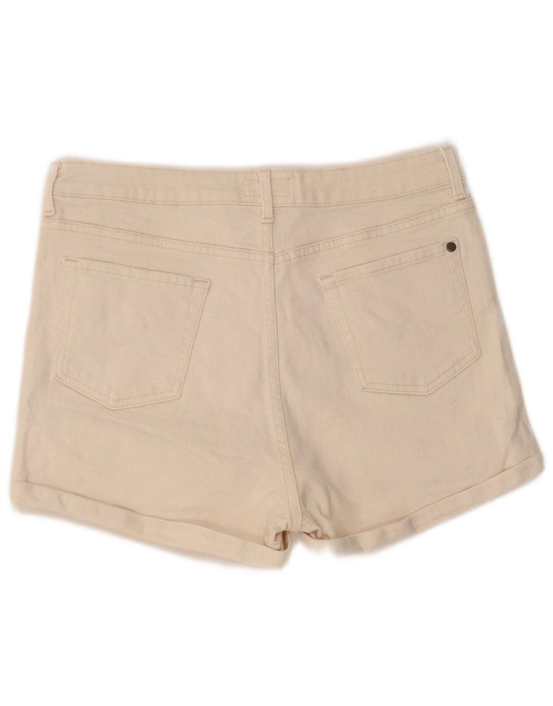 Jack Wills Pantalones cortos de mezclilla para mujer UK 14 Large W32 Off White