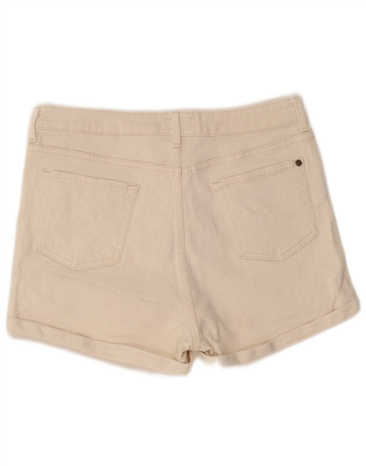 Jack Wills Pantalones cortos de mezclilla para mujer UK 14 Large W32 Off White