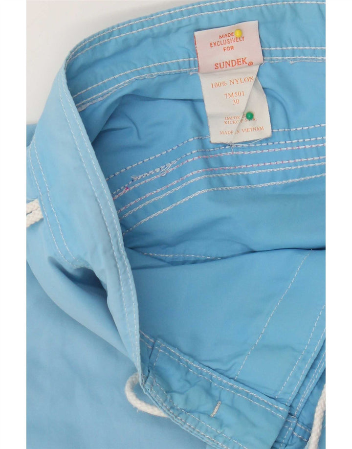 Bañador Sundek Hombre De Nylon A Rayas Azul Medio