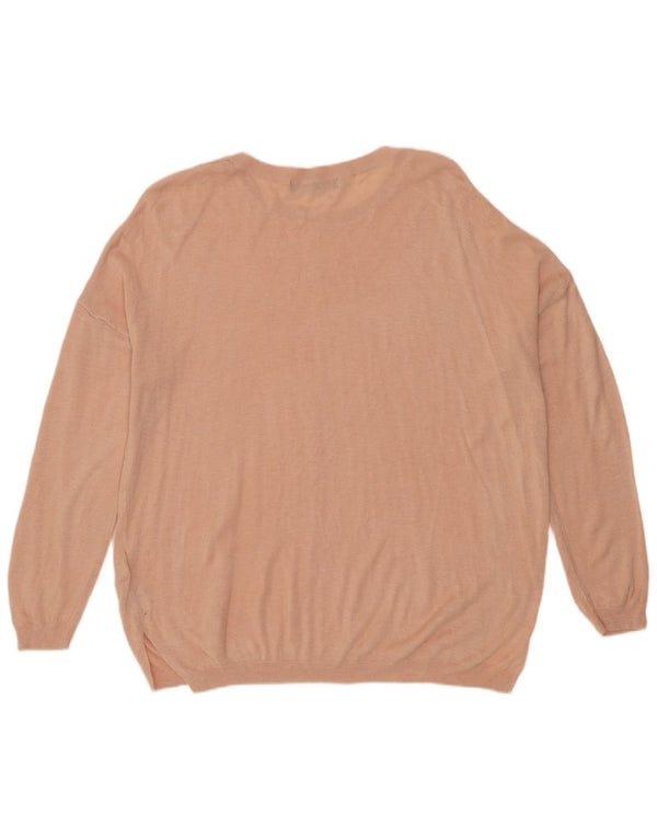 Marks & Spencer Suéter tipo jersey con cuello barco para mujer UK 46 Grande Acrílico rosa