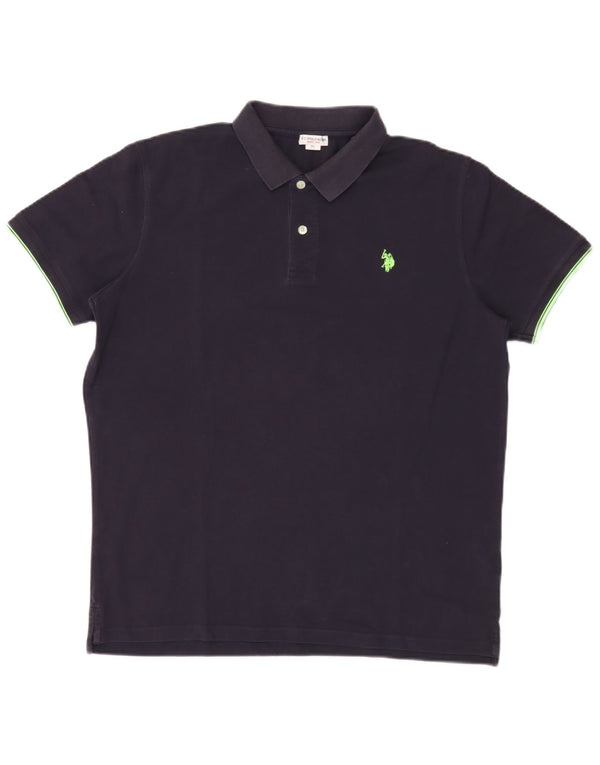 Asociación de Polo de EE. UU. Camisa Hombre XL Azul Marino Algodón