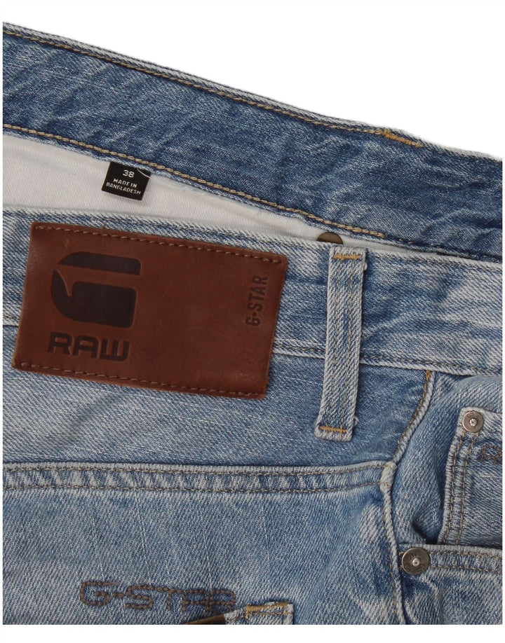 G-Star Hombre 3301 Shorts De Mezclilla W38 XL Azul