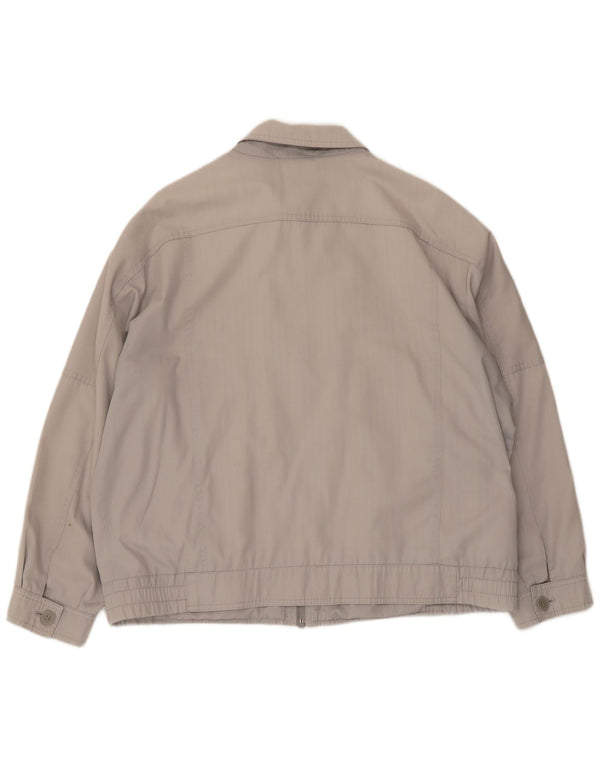 Vintage Mens Bomber Jacket UK 40 Large Grey Polyester