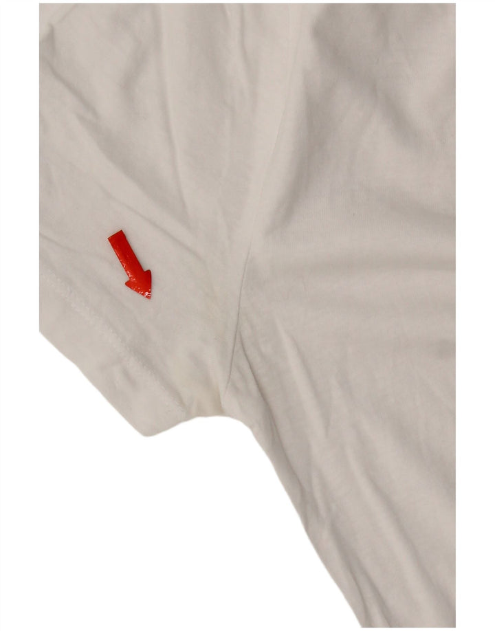 Zara Mujer Camiseta Top UK 10 Small Blanco