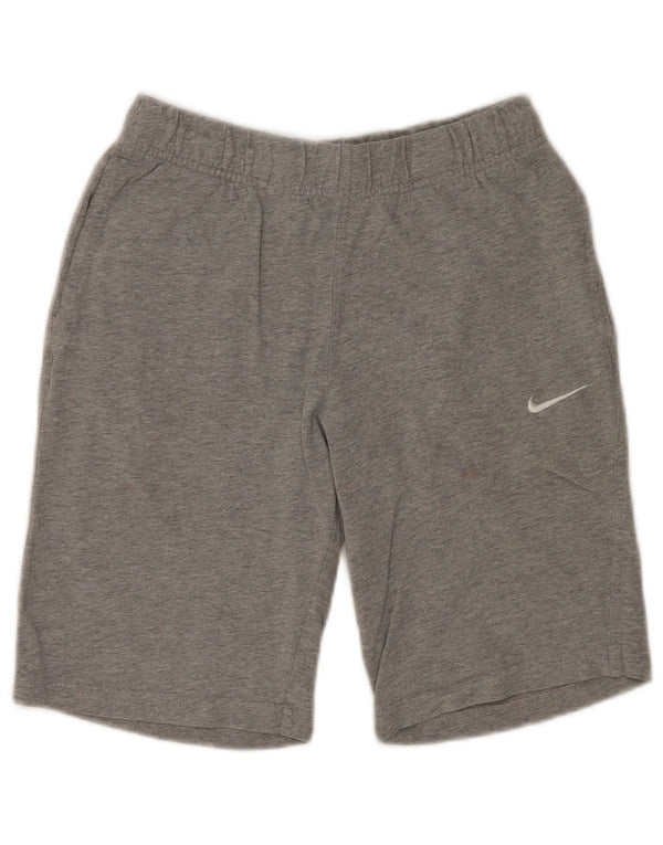 NIKE Pantalones cortos deportivos para mujer UK 10 Small Grey Moteado
