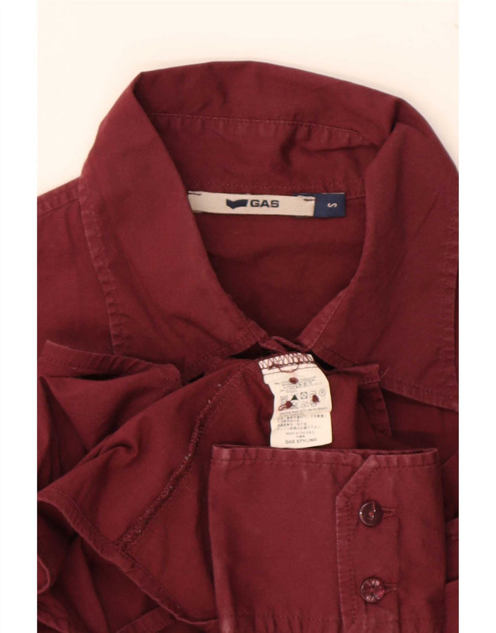 Camisa Gas Mujer UK 10 Small Granate Algodón